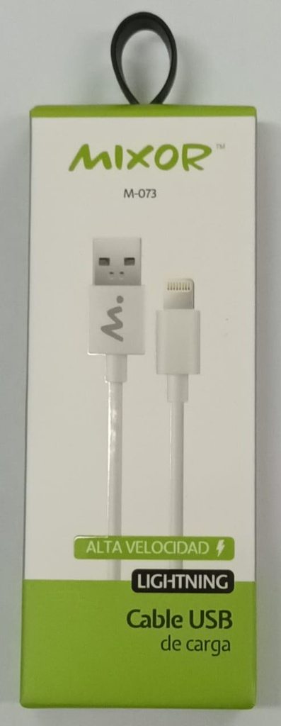 CABLE DE CARGA MODM-073 CABLE LIGHTNING - MIXOR - BLANCO