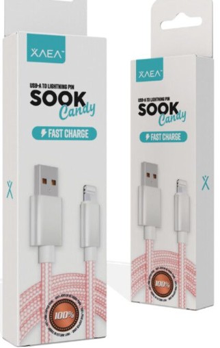 [CABX0809205] CABLE USB LIGHTNING MODX-092 - SOOK CANDY - XAEA - ROSA