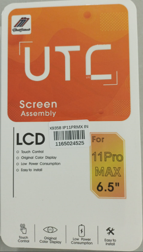[X9358] PANTALLA COMPLETA IP 11 PRO MAX / A2218 A2161 A2220 – INCELL ZY NEGRO