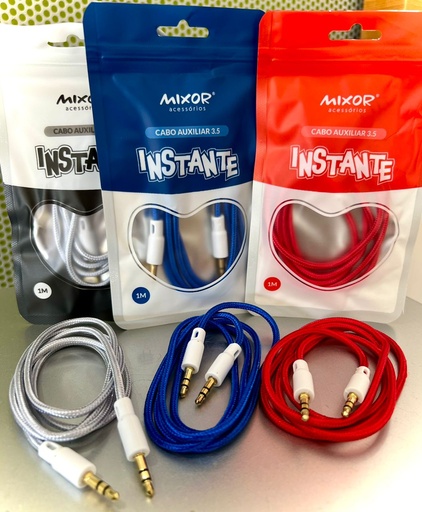 [CABM01B0104] AUX CABLE 3,5 MODM-B01 - INSTANTE - MIXOR - BLUE